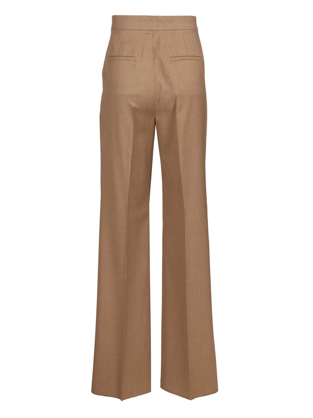 Max Mara Wool Twill Trousers - Brown | b59716523feaada43230f9204ee327a515ee5c84