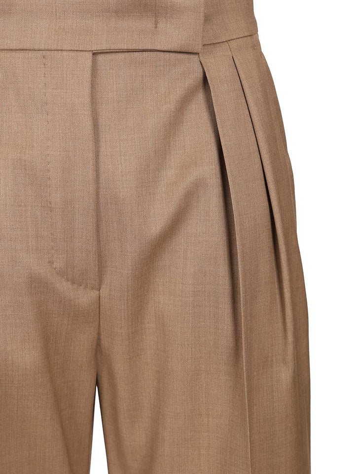 Max Mara Wool Twill Trousers - Brown | d4ae03a5c65956e68b40e48fefdf55ef6879cf79