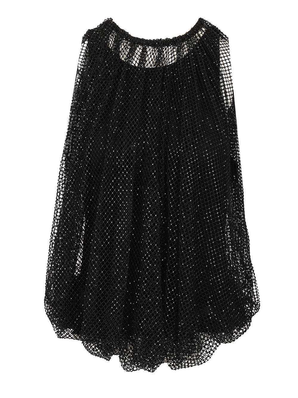 Sportmax Mesh Top With Crystals Tops - Black | 7f576151307589fbbf514532e9e2f2a997bf314f