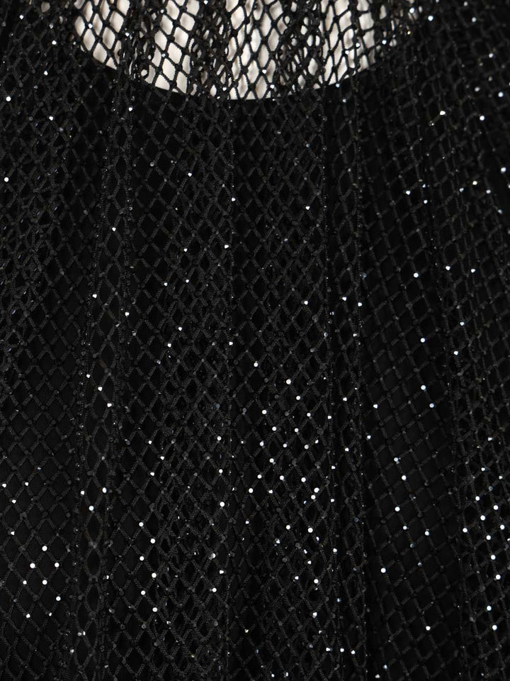 Sportmax Mesh Top With Crystals Tops - Black | 8b0fedde975aa3ca4cf878a18a2fec67d0d1b270