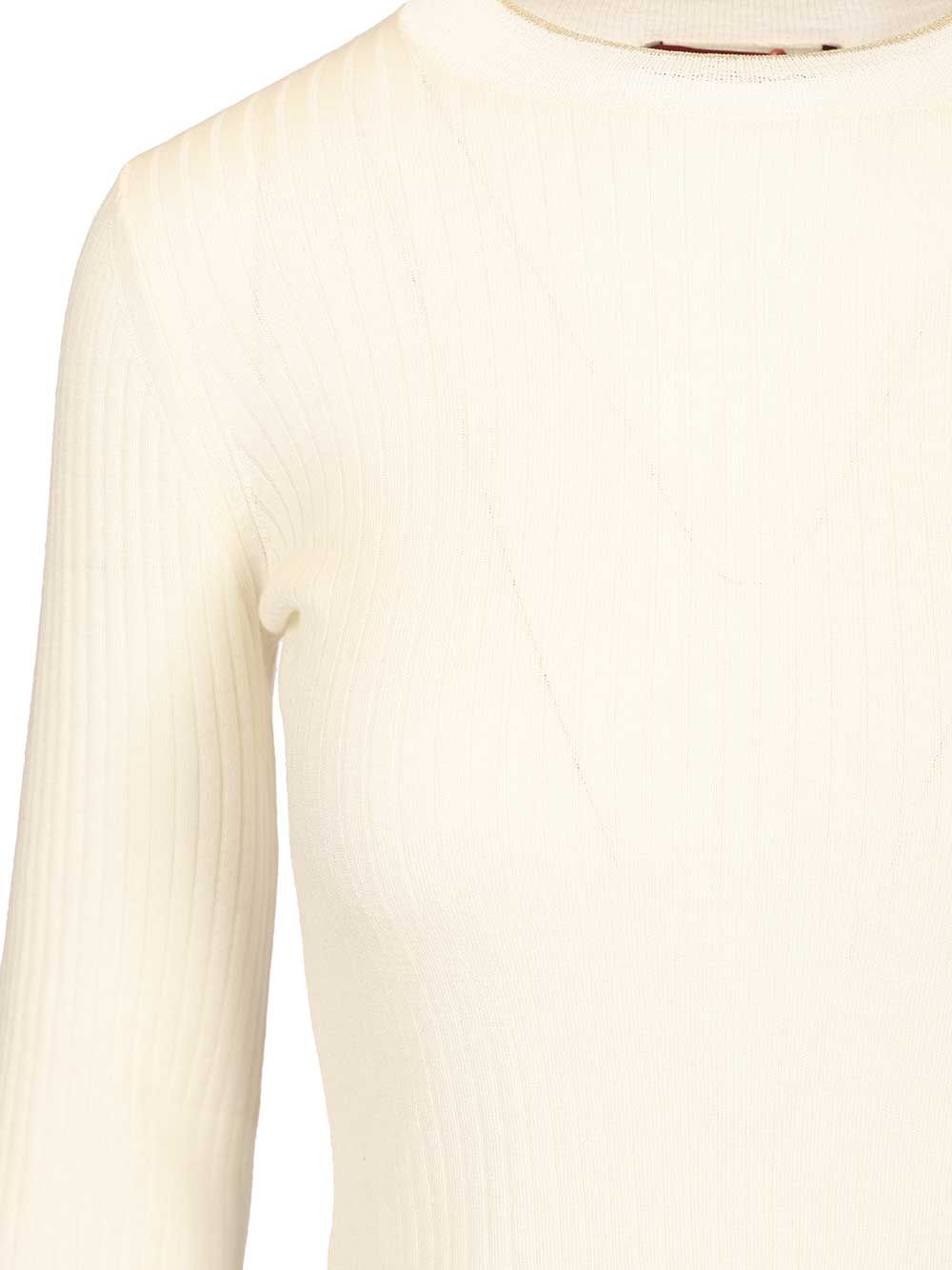 Max Mara Studio Crew Neck Knitwear - White | 45cce21d1742e55da0643a5881b3db1c8556170a