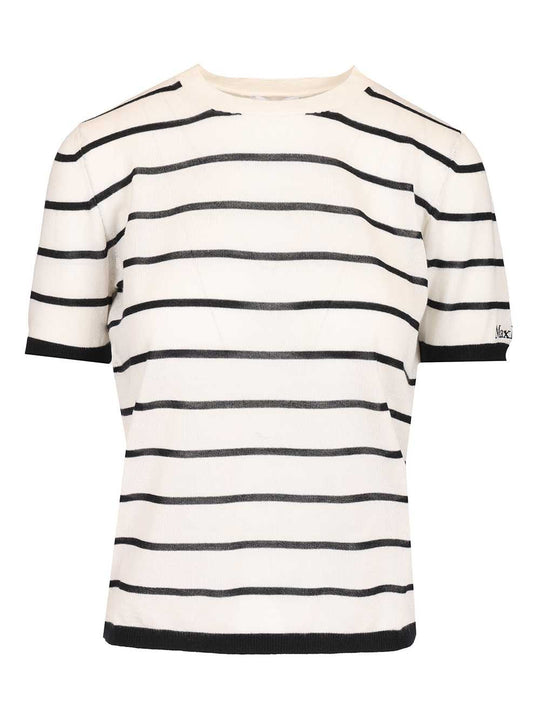 Favetta Sweater In Cashmere And Silk Blend T-Shirt White