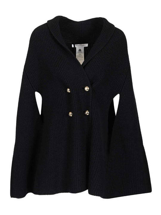 Double-Breasted Cape Coats Blue