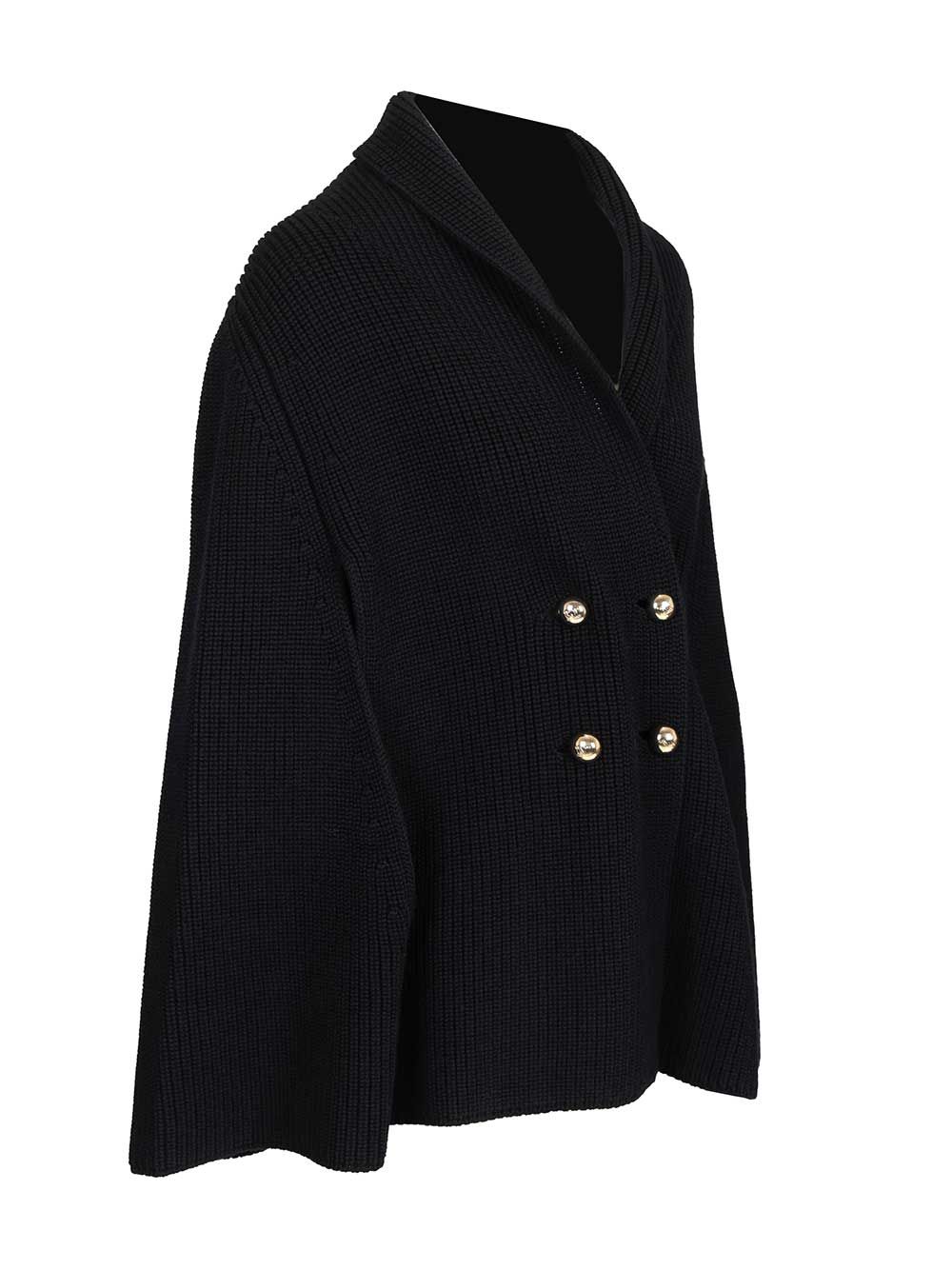 Max Mara Double-Breasted Cape Coats - Blue | 310434484c8588fc3f2bd4ca86e518d9529355af