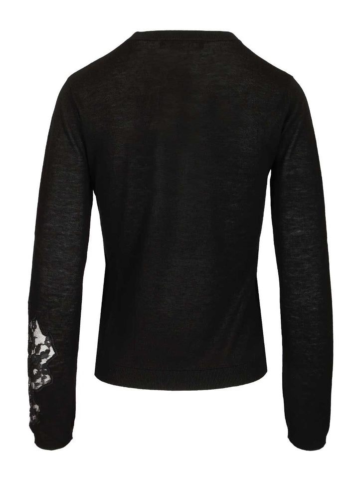 Max Mara Studio Crew Neck Knitwear - Black | 900656c181eb1eb5bdc7f0a3b9e3f553d84964b1