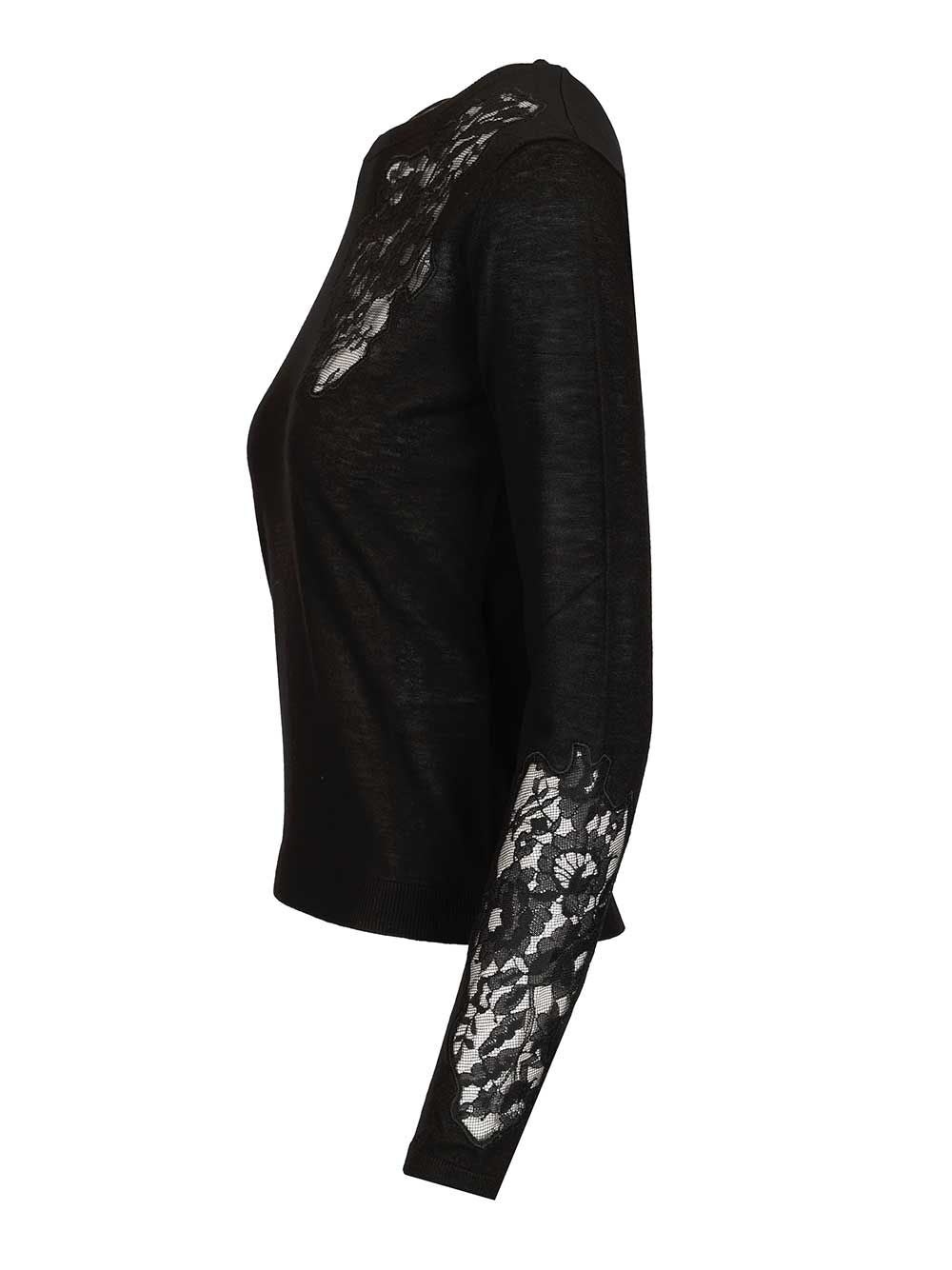 Max Mara Studio Crew Neck Knitwear - Black | a5d2f418126bc327ae9ce5f0b9dac79d03994b87