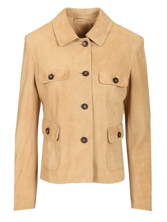 Suede Jacket Jackets Brown