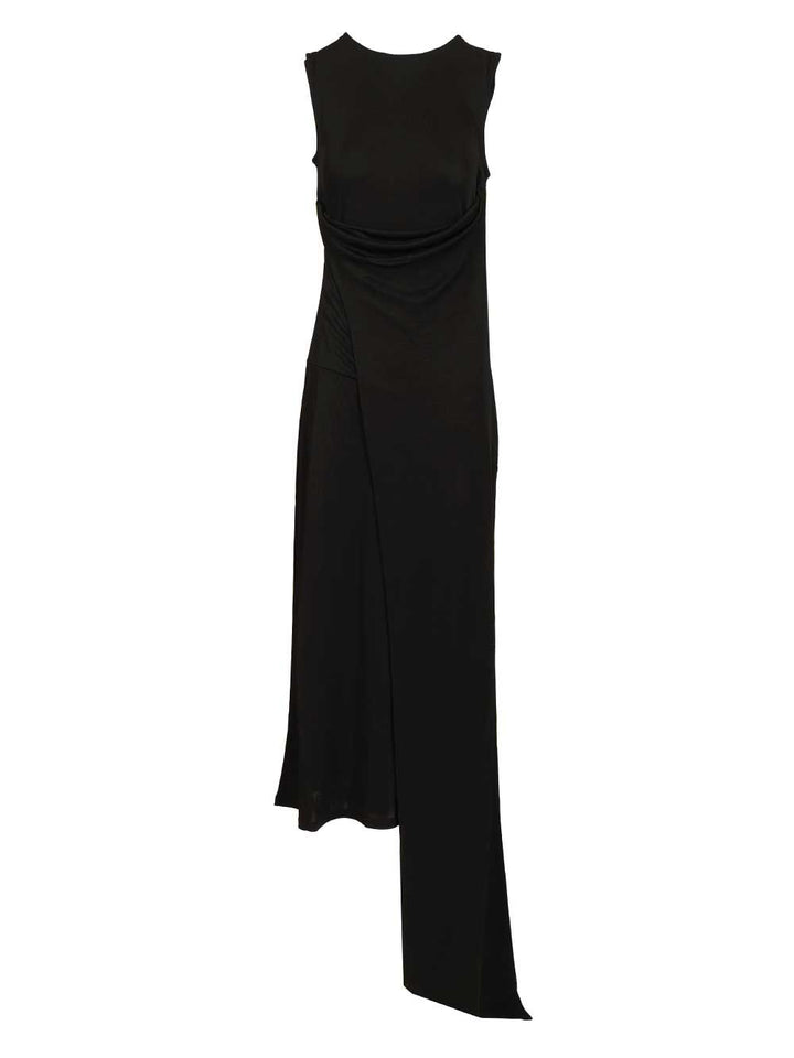 Ami Sleeveless Maxi Lavalliere Dress Dresses - Black | 83561a2542cdc517ef9623806d113dd39603c436