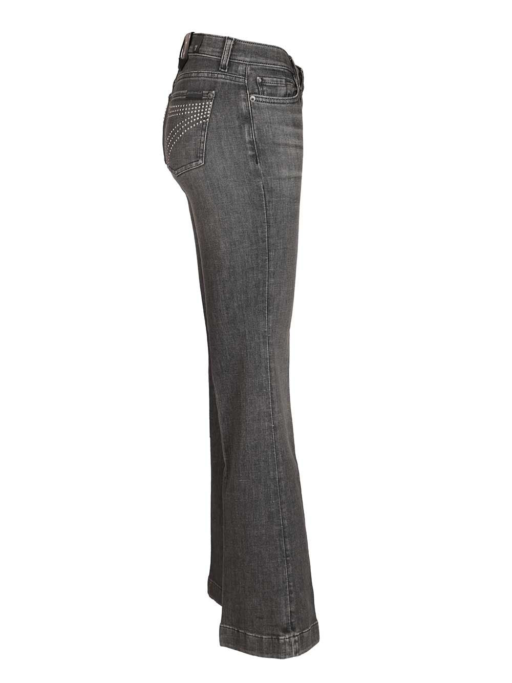 7 For All Mankind Dojo Rocker With 7 Studded Jeans - Black | 03cb753c80a7794391e235e0fdbac233b1b9227b