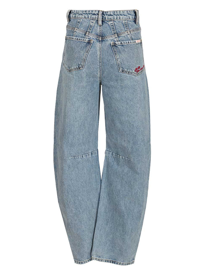 Self-Portrait Barrel Jeans - Light blue | 6a0e44a53d357a30842df65e68a90e85eece8736