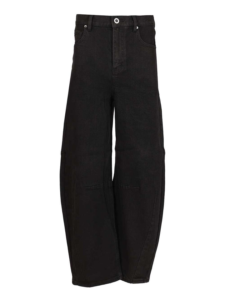 Self-Portrait Barrel Jeans - Black | 4b8fb93a68a5ec1685ff2f8ff0ae45b1cc968d21