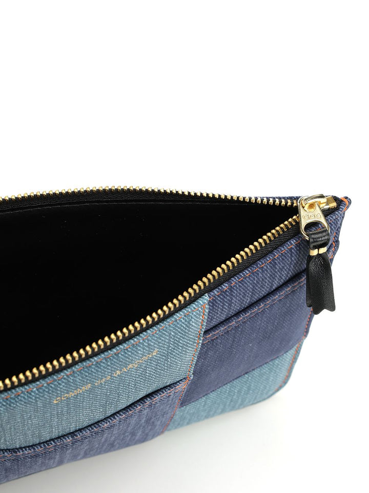 Comme Des Garcons Wallet Patchwork Pouch Handbags - Blue | b5c64f72c717edcd92de4a1380b0b0e25cb355cc