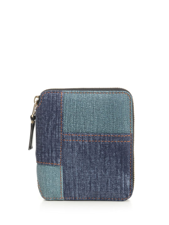 Zip-Around Patchwork Wallet Wallets Blue