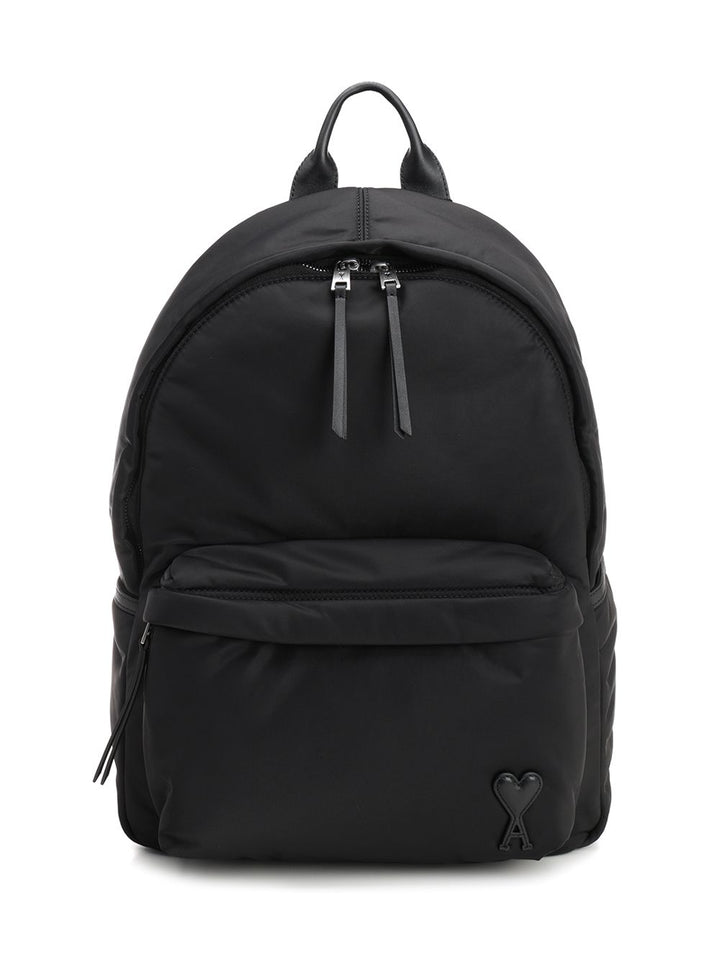 Ami Marcel Backpack Padded Nylon Twill Backpacks & Travels - Black | f602dd5fb88474b9e4cd75b45ddfd56bcd0e5c98