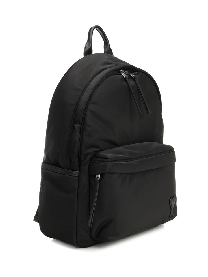 Ami Marcel Backpack Padded Nylon Twill Backpacks & Travels - Black | 319e887b49535b4e623bb485dde3e84d9b4bdc22