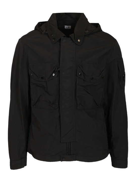 Overshirt Made Of Flatt Nylon Jackets Black