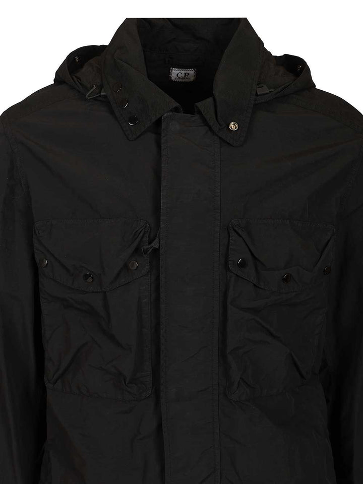 C.P. Company Overshirt Made Of Flatt Nylon Jackets - Black | 38594849921197107264e2f40edb436d1ec2e041