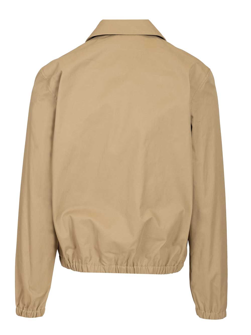 Ami Zipped Jacket In Cotton Gabardine Jackets - Beige | 71a47aa8e2618810c75f8cbcd62dcfc9aba798bc