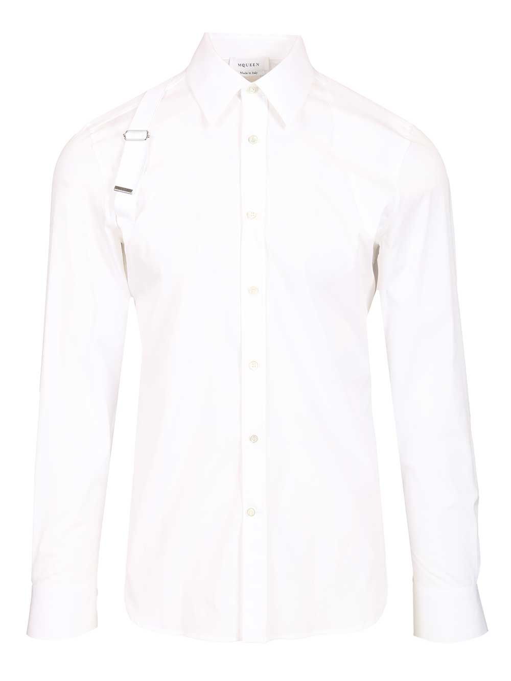 Mcqueen Harness Shirt Shirts - White | 79727383989d6a6d8f9c14534ef0f855a71e7ab2