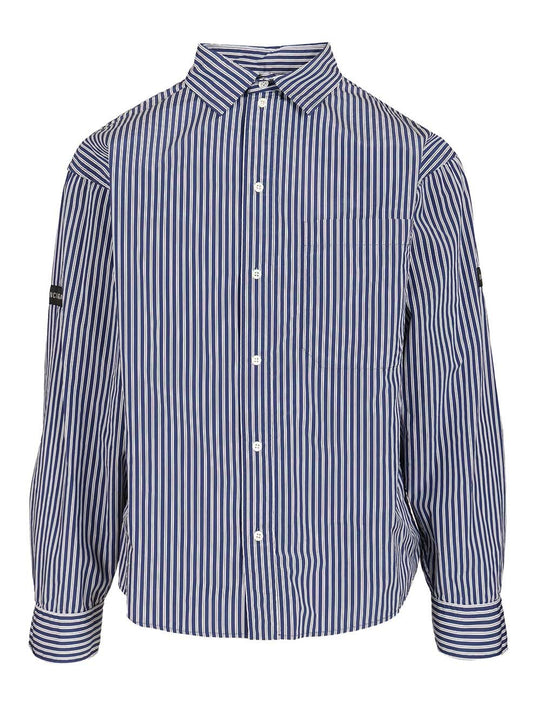Oversized Striped Shirt Shirts Blue