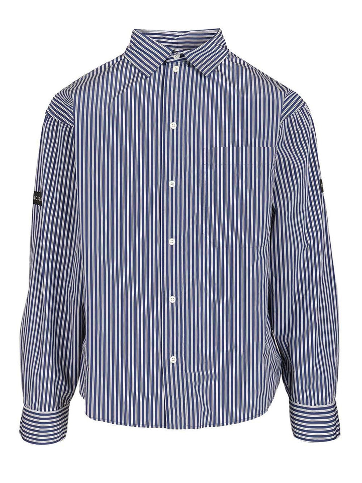 Balenciaga Oversized Striped Shirt Shirts - Blue | e18af52c9d51ecbfcd24a773672bf9765f9fece2