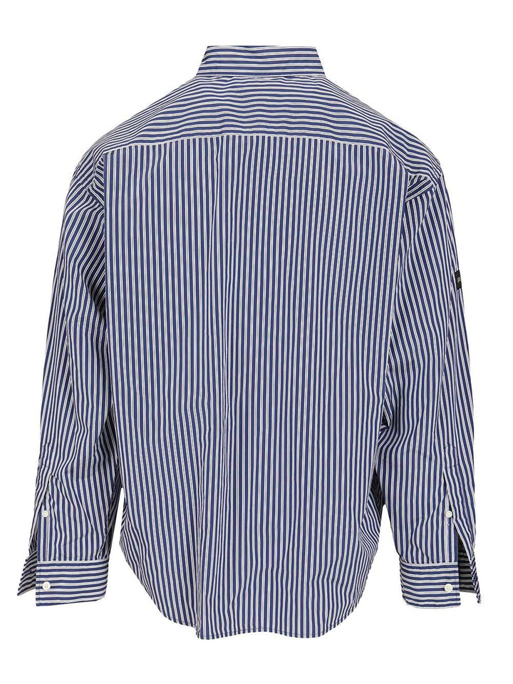 Balenciaga Oversized Striped Shirt Shirts - Blue | 1348d3d6912c4afff12bc467d86e601d56323e6a