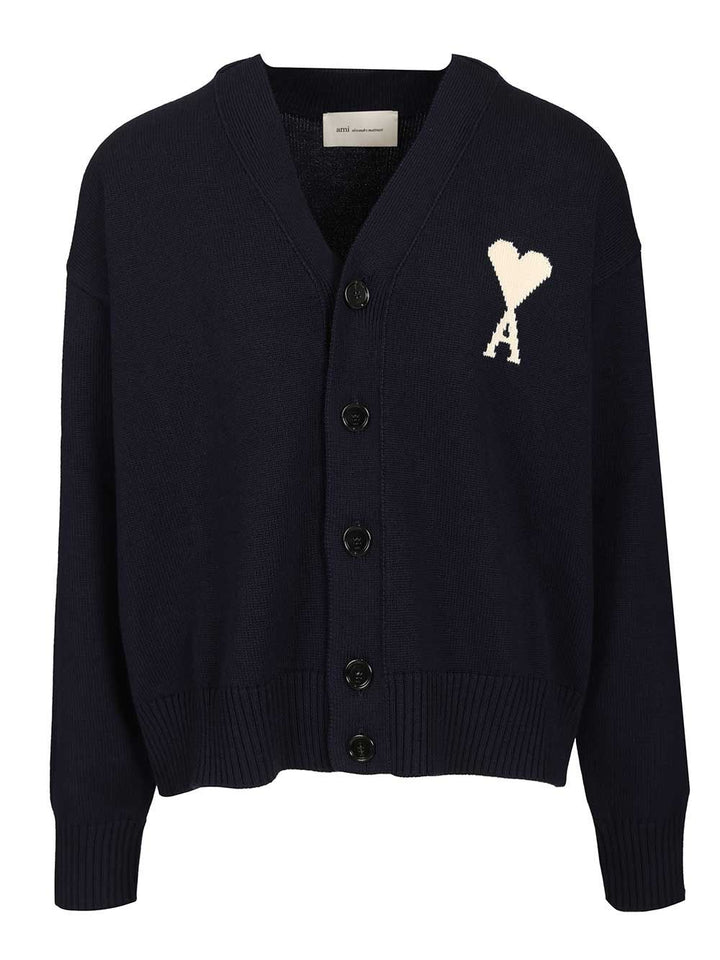 Ami Ami De Coeur Cardigan Knitwear - Blue | ed6efcbe78e0de9a379bbe30267ec8e8d321b1a1