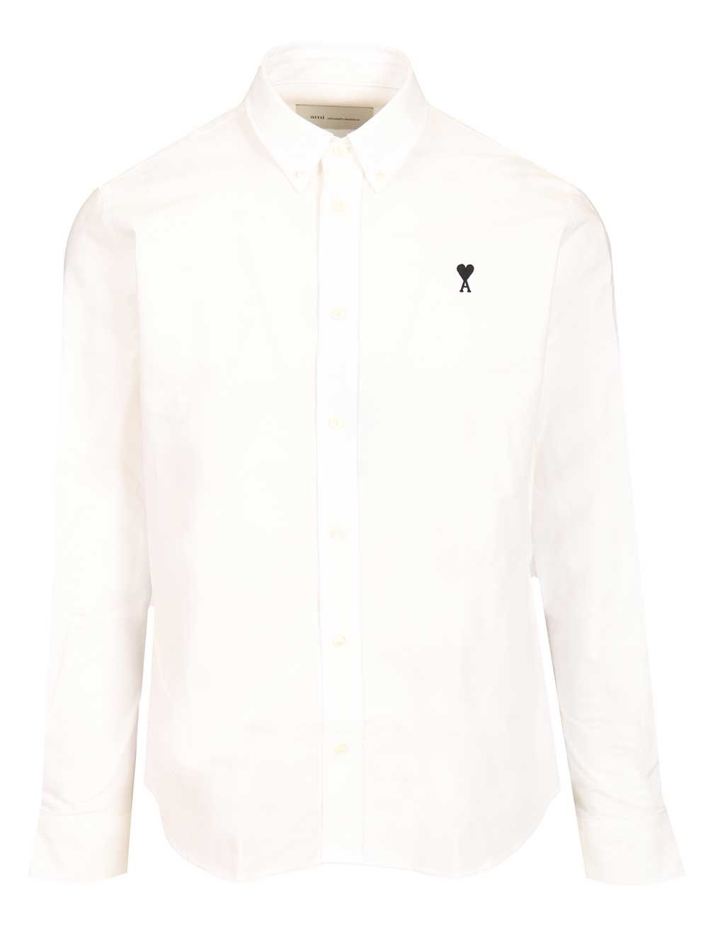 Ami Oxford Button-Down Shirt Shirts - White | 4e1e1bd8d60183dc07ead31d12429bc4815ef508