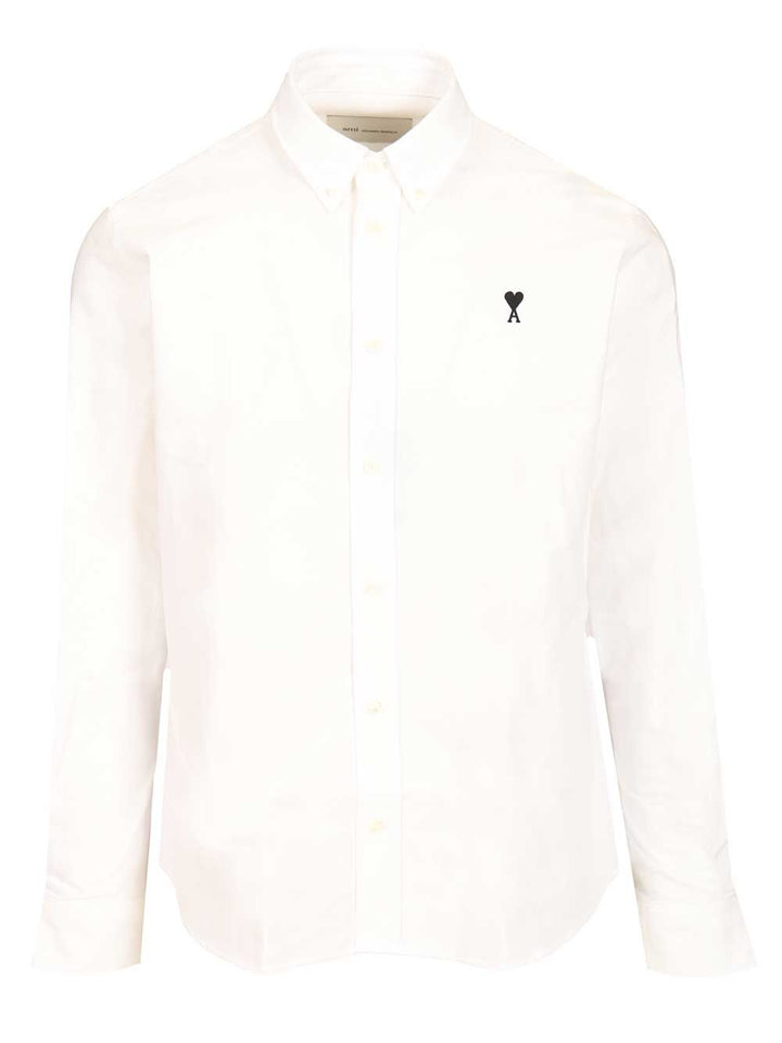 Ami Oxford Button-Down Shirt Shirts - White | 4e1e1bd8d60183dc07ead31d12429bc4815ef508