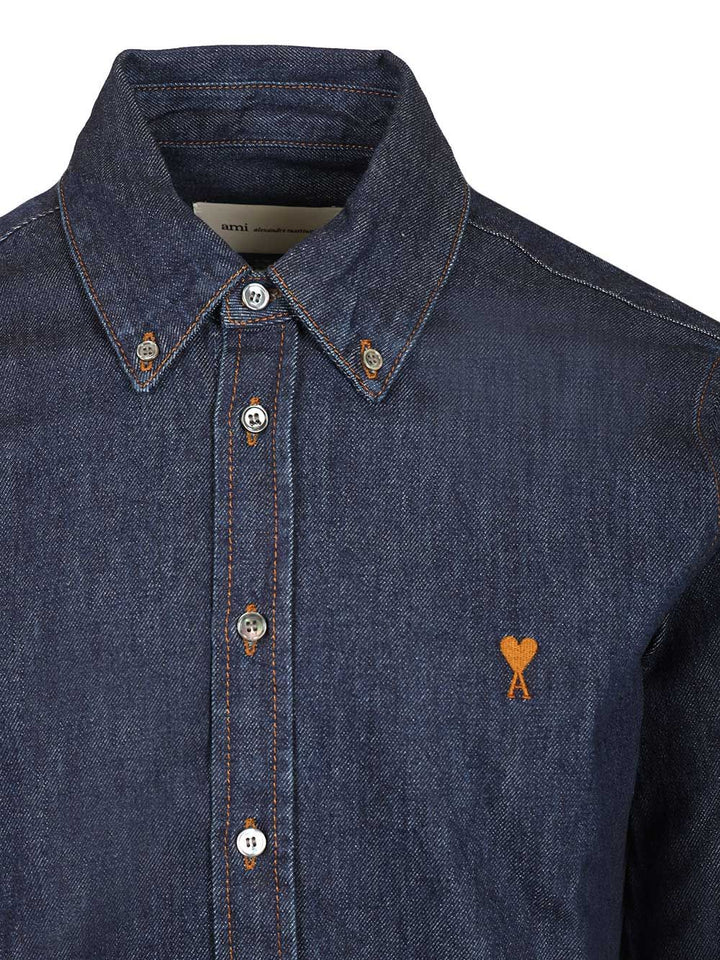 Ami Denim Shirt Shirts - Blue | 1ef8472597b1c75692cd9b1b55776722c5db545a