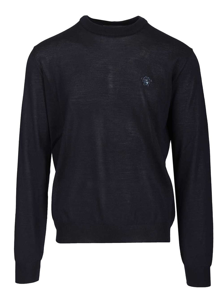 Versace Medusa Knitwear - Blue | 586820adc8673cc327f16b6f3d3db02d03de32da