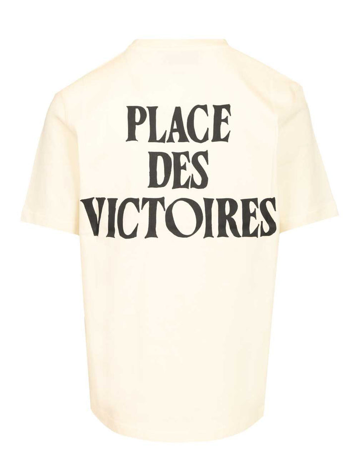 Ami Boxy Fit Short Sleeves Adc Teeshirt With Signature Print At Back T-Shirt - White | 960d99fb7d6cecc3ed74a9bbe62903ff6607ab03