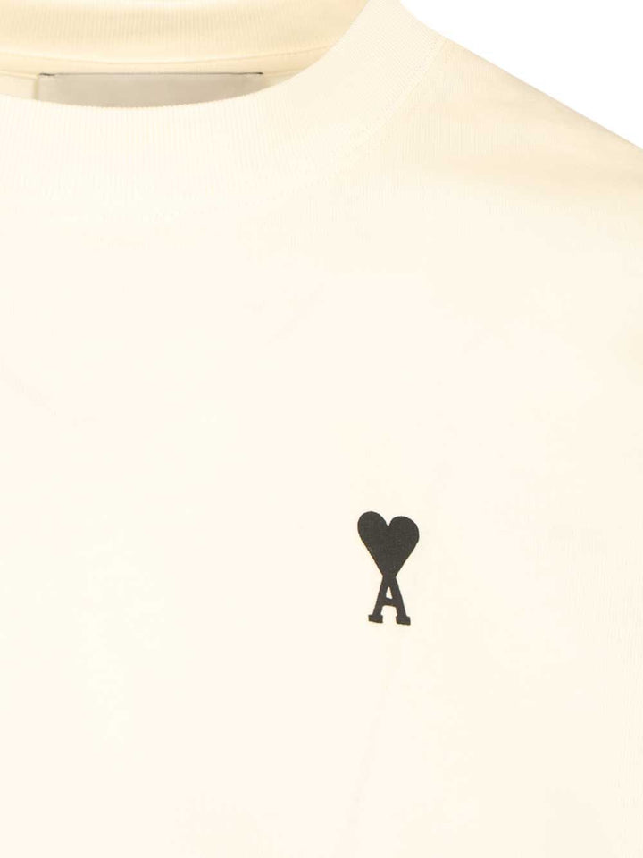 Ami Boxy Fit Short Sleeves Adc Teeshirt With Signature Print At Back T-Shirt - White | 536a752d10cd8a1e2f2ecb82395f140b3c5ba07f
