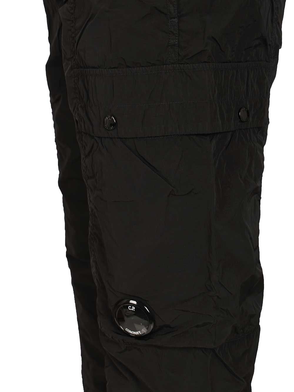 C.P. Company Chrome-R Regular Cargo Lens Pants Trousers - Black | 78921ea8e4da146cb4d54bd780c05e1b9637c522