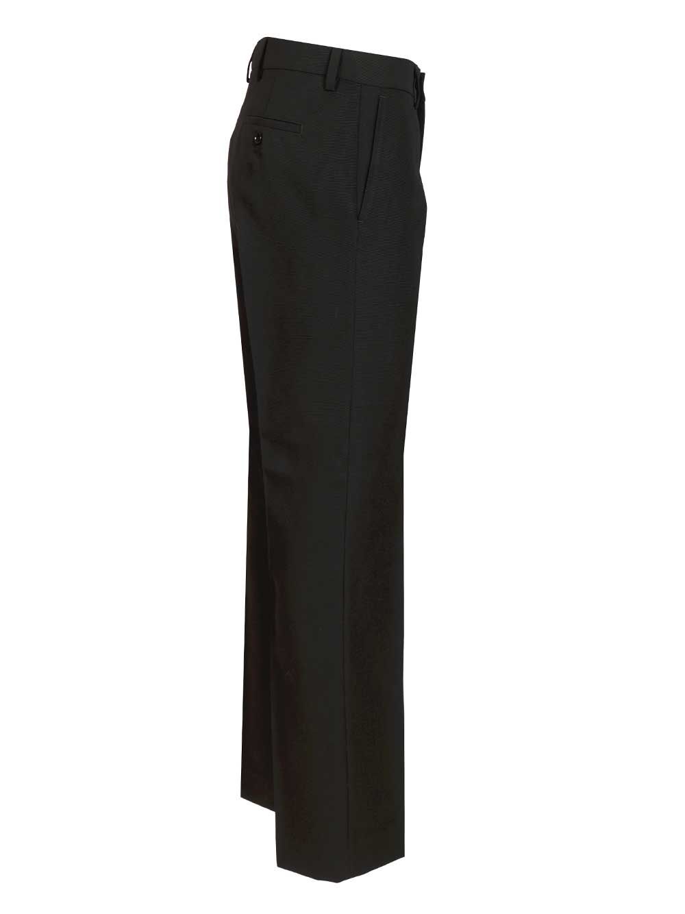 Ami Straight  Wool Canvas Trousers - Black | b12f3434cb275c9659da642b46fb2e0a76f5879f