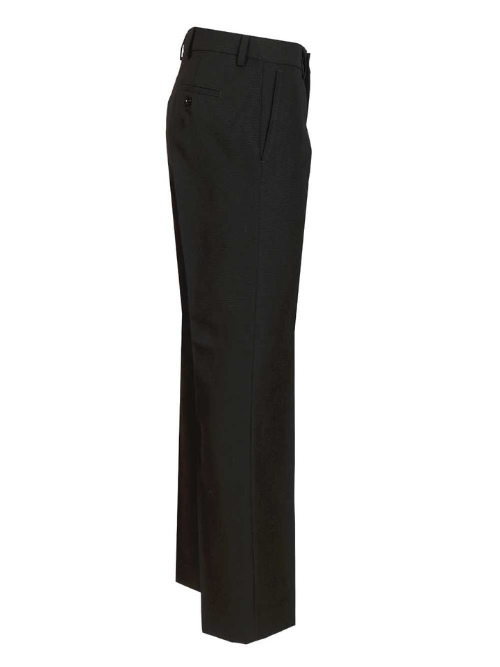 Ami Straight  Wool Canvas Trousers - Black | b12f3434cb275c9659da642b46fb2e0a76f5879f