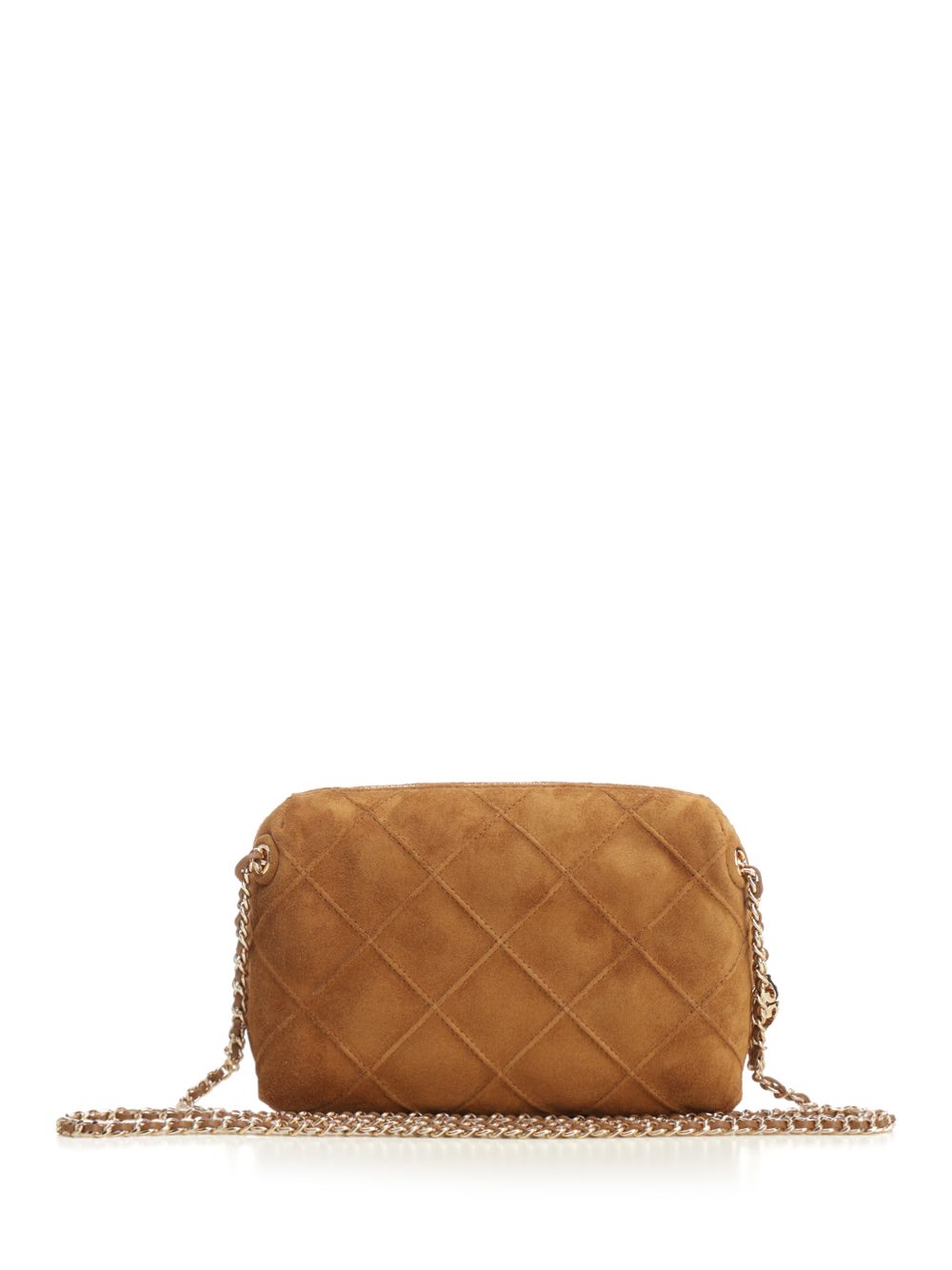 Tory Burch Fleming Suede Shoulder Bag Crossbody Bags - Brown | f0c48d0fa09d19fdf9529b69f65b657a10f60f3e