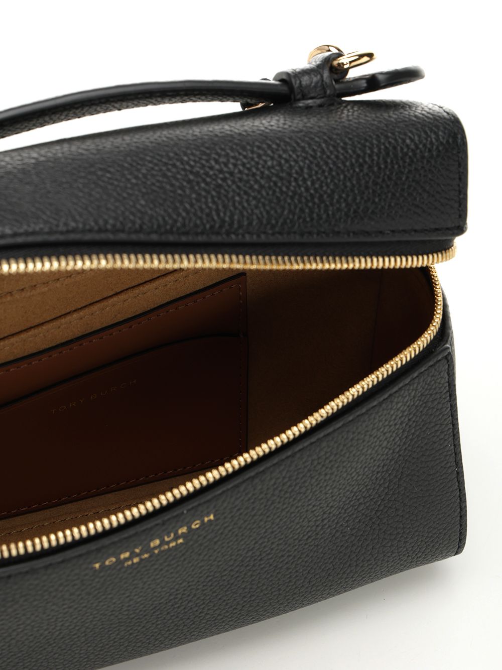 Tory Burch Romy Slim Top Handle Handbags - Black | cb7f00b5871e72591954cb7359e5ed935cc9781d