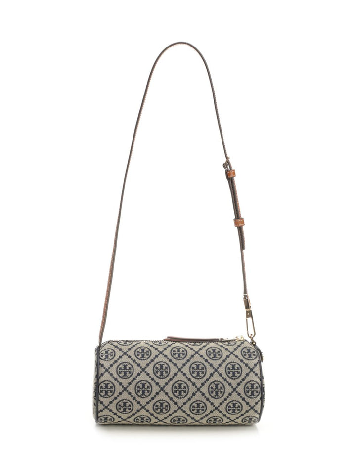 Tory Burch T Monogram Cylinder Bag Shoulder Bags - Blue | 01580b4cbf5540ed3c3dee8e06a6076f7fbfeeb3