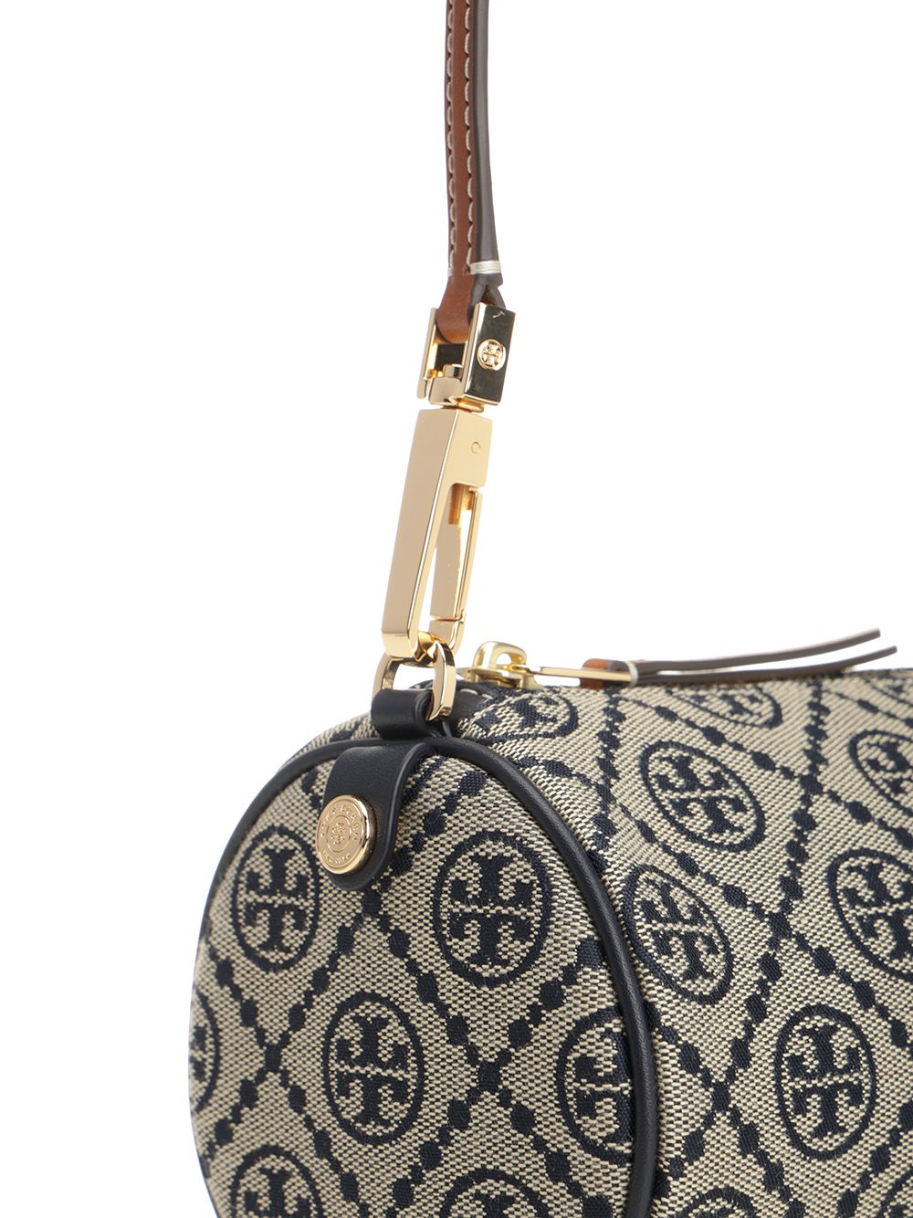 Tory Burch T Monogram Cylinder Bag Shoulder Bags - Blue | 356674b6e768fdaa6891d432b2403625586e9ebb