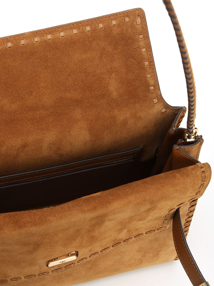 Tory Burch Lee Radziwill Shoulder Bags - Brown | de41312f1f7d50cb3b80e54ebfb0a8935e30259e