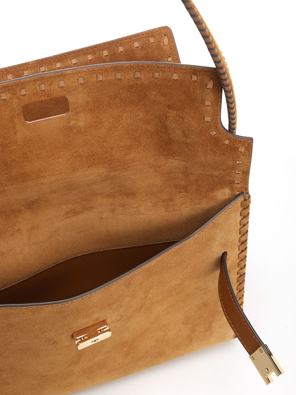 Tory Burch Lee Radziwill Suede Large Shoulder Bag Shoulder Bags - Brown | fdd955c6399881e56c5ce38d7010465259936fb3