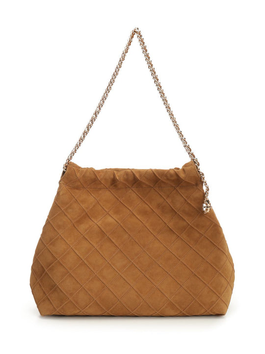 Fleming Suede Hobo Bag Shoulder Bags Brown