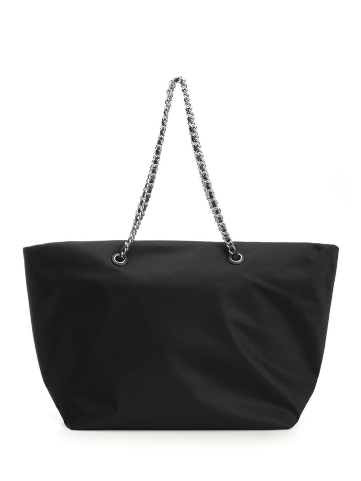 Tory Burch Ella Chain Zip Tote Shoulder Bags - Black | 98a001a7d2ec38a445d572f999b08d7b96dc69c6