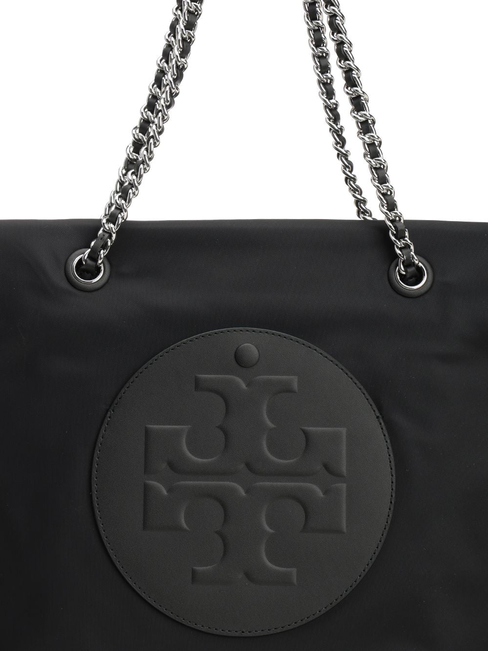 Tory Burch Ella Chain Zip Tote Shoulder Bags - Black | 5b5768304a4edb61df898752971808b5c5e95a81