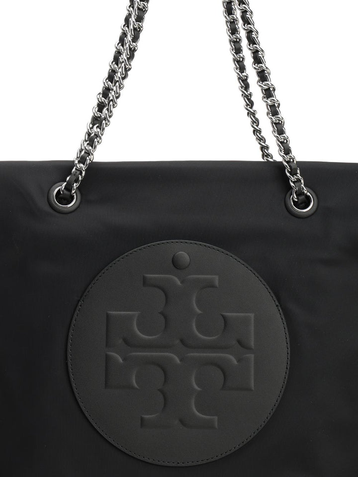 Tory Burch Ella Chain Zip Tote Shoulder Bags - Black | 5b5768304a4edb61df898752971808b5c5e95a81