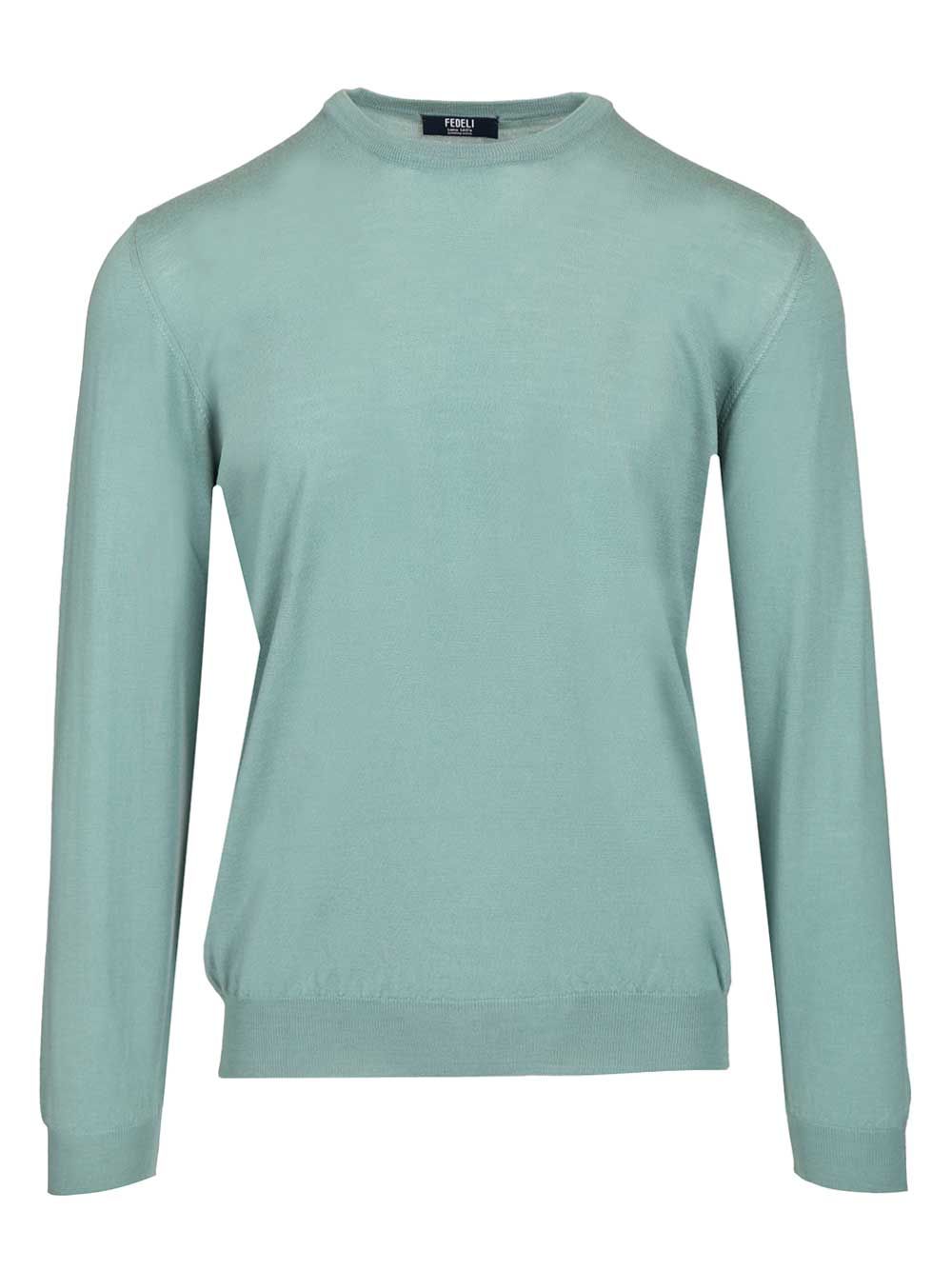 Fedeli Long-Sleeved Sweater Knitwear - Light blue | 846d089a6e17732bfccef368a9d214d64c01a05e