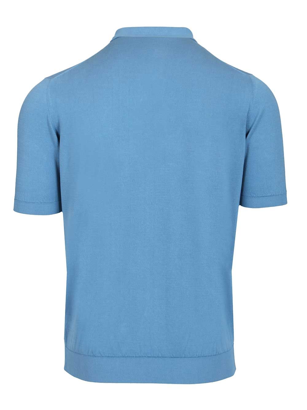 Fedeli Short-Sleeved Polo shirt - Light blue | aef129e0a2612d794129a5c175658f5b90d6cff3