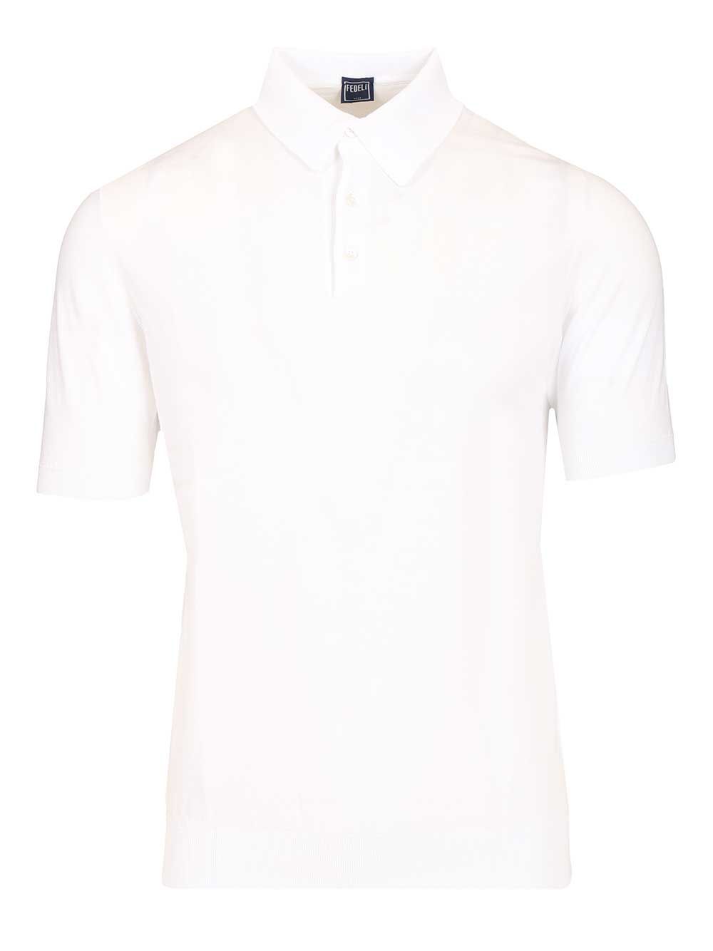 Fedeli Short-Sleeved Polo shirt - White | d802a29611755be4e9b2f8deab281043b6606b13