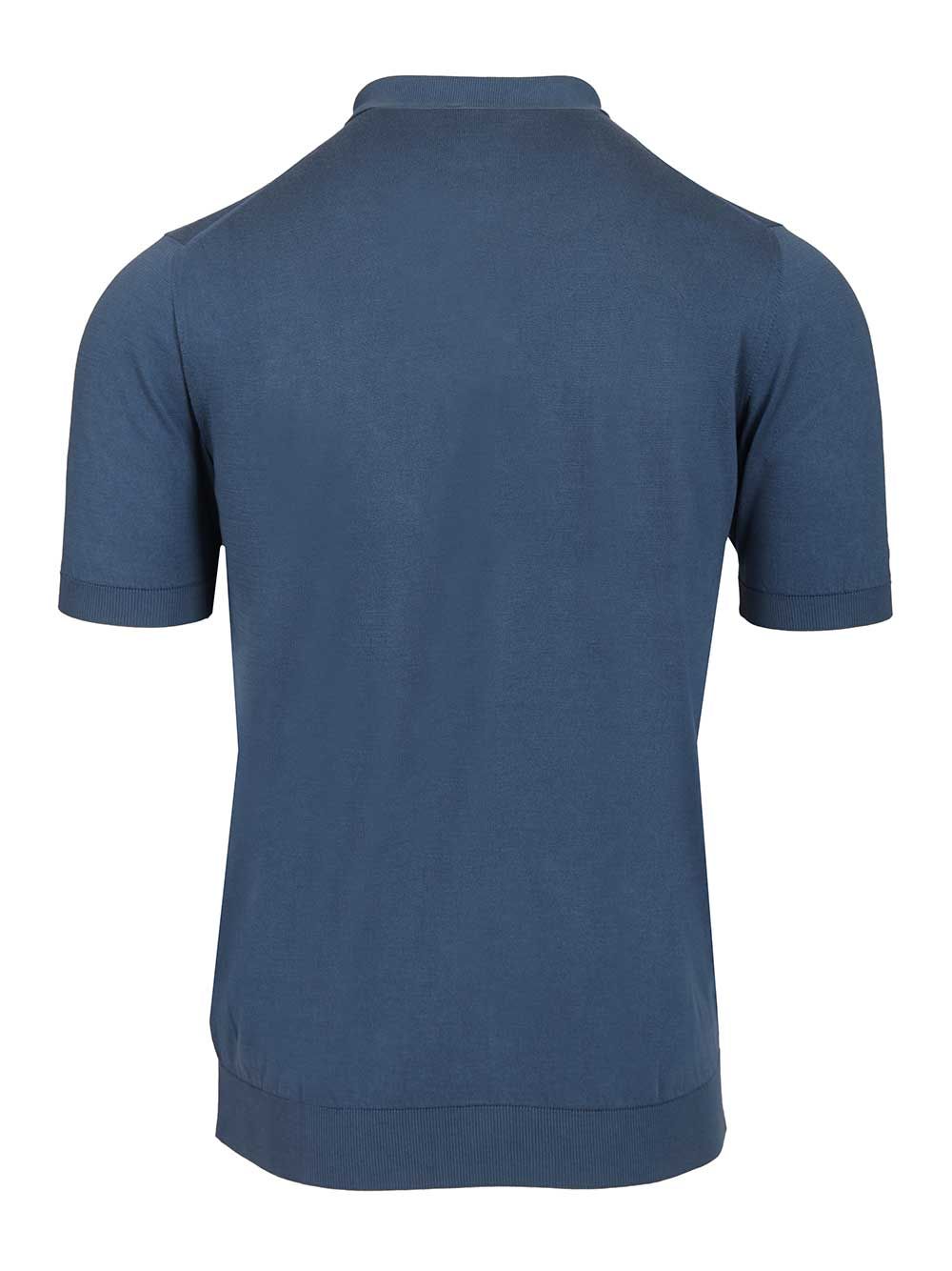 Fedeli Short-Sleeved Polo shirt - Blue | ef1df383758a7bb7df1d8a4cefd5d37b10002733
